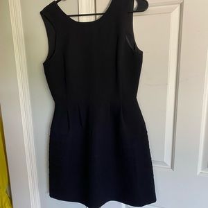 *NWT* Madewell Black Pleated Fit and Flare Dress